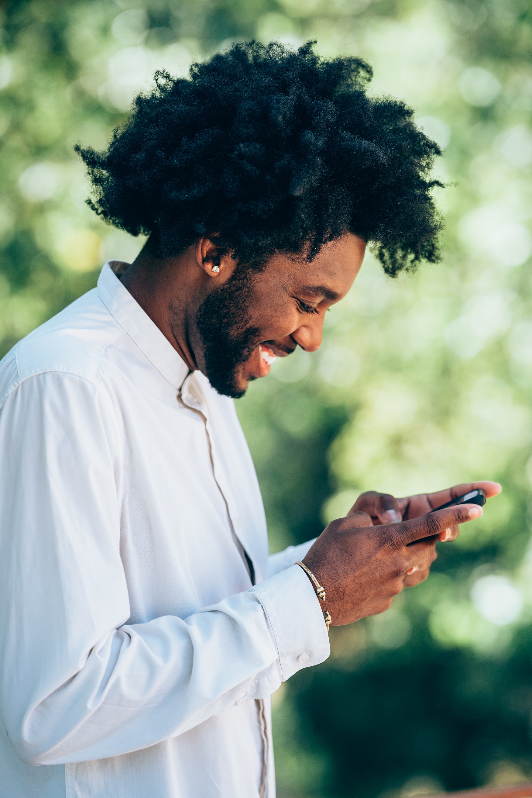 Zelle - man using phone